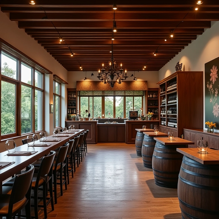 Sala de degustação da Vinícola Salton.