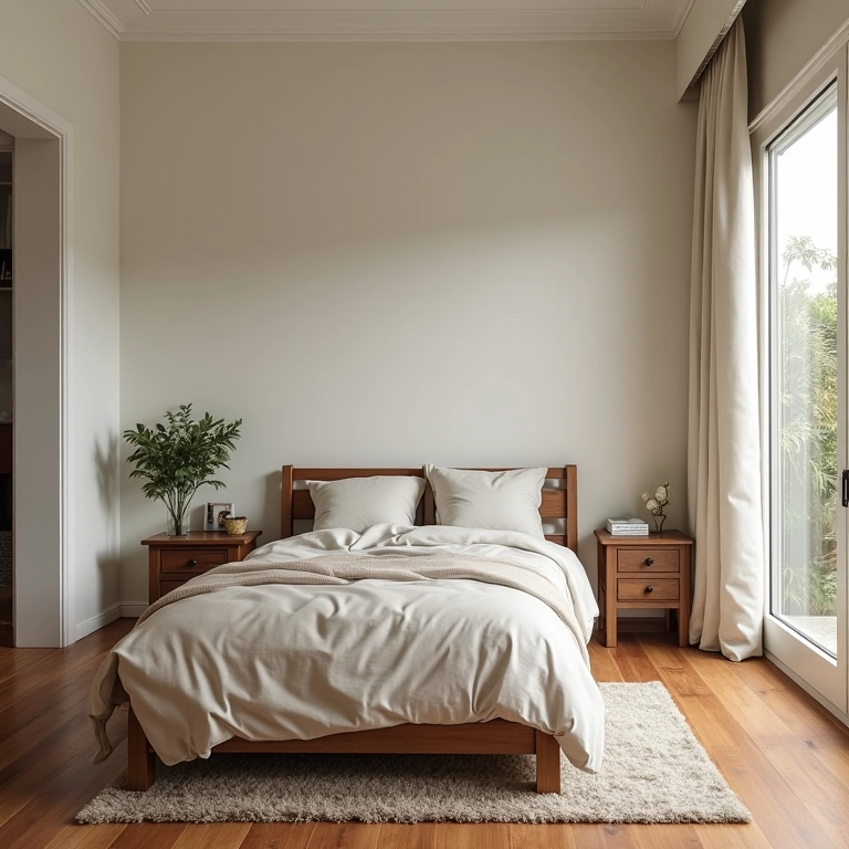 Sala e quarto com móveis seguros e sem objetos perigosos ao alcance.