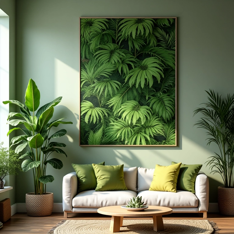 Samambaia exuberante adicionando um toque tropical ao apartamento.