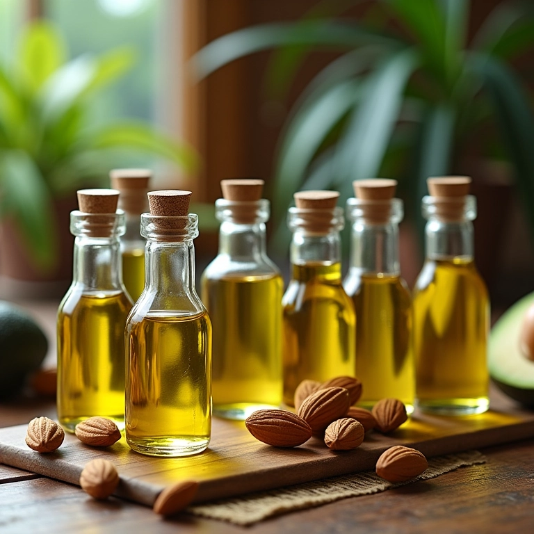 Seleção de óleos vegetais para umectação capilar.