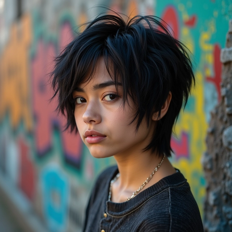 Shaggy hair curto com atitude e modernidade.