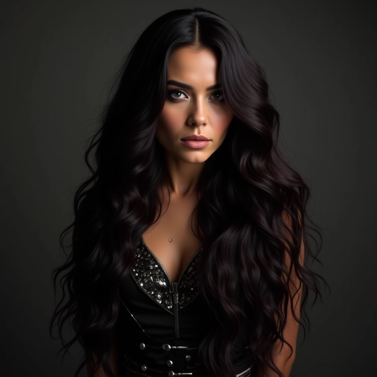 Shaggy hair longo com glamour e rock 'n' roll.