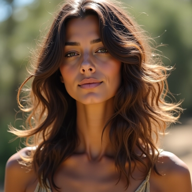 Shaggy hair médio com versatilidade e movimento.