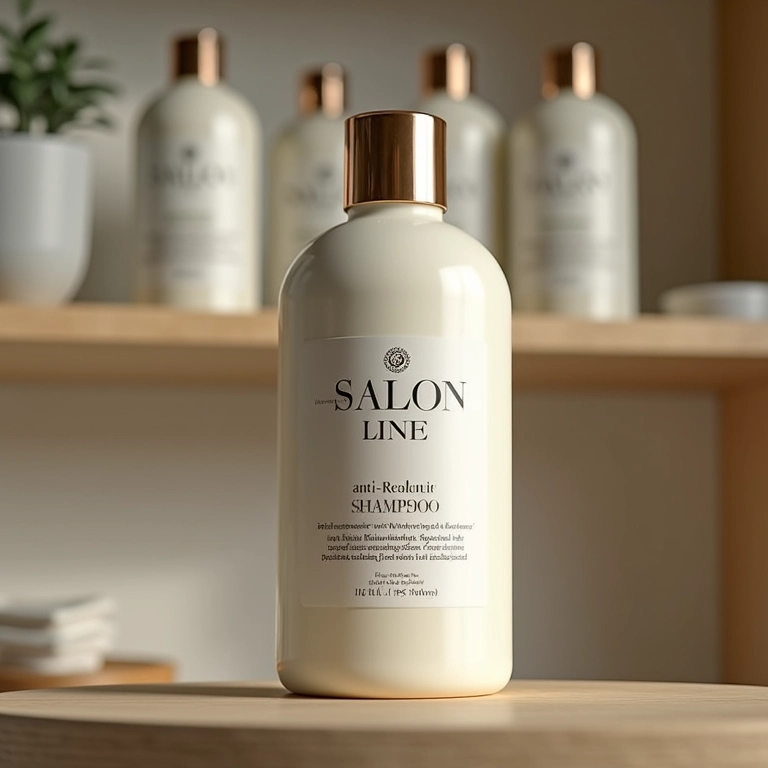 Shampoo Antirresíduos da Salon Line em prateleira.