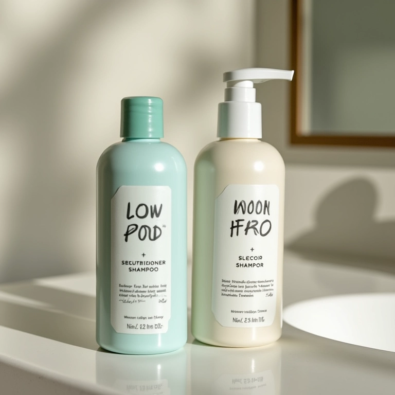 Shampoo e condicionador Low Poo e No Poo para cabelos lisos.