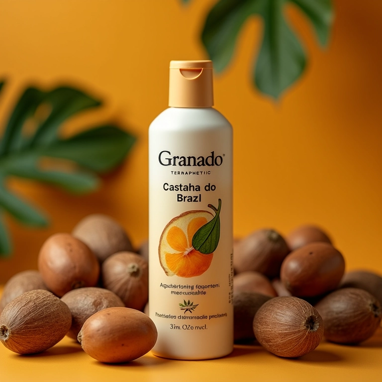 Shampoo Granado Terrapeutics Castanha do Brasil com castanhas.
