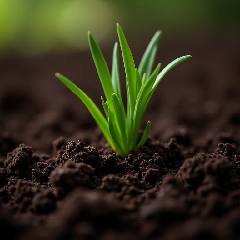 Solo fértil ideal para o plantio de cebolinha em vasos.