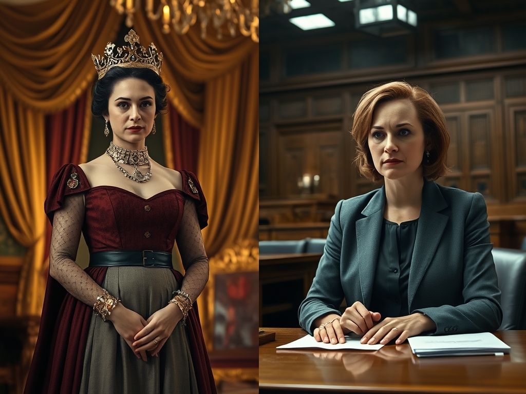 Imagem dividida mostrando a Rainha Elizabeth II de