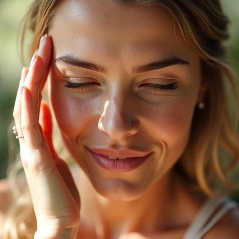 Suavização de rugas e linhas de expressão através de massagem facial.