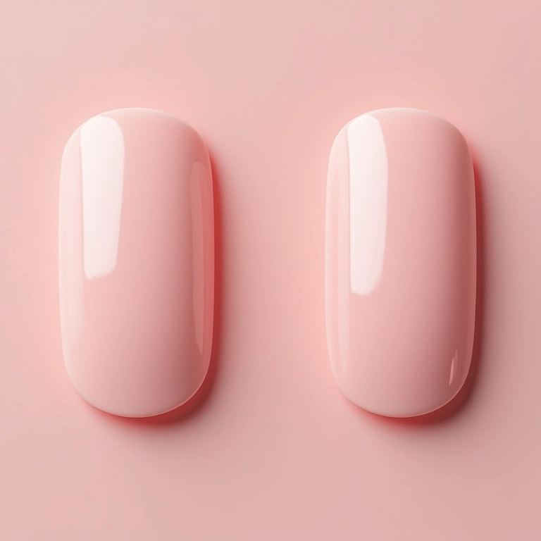 Superfície da unha nivelada após uso da base.