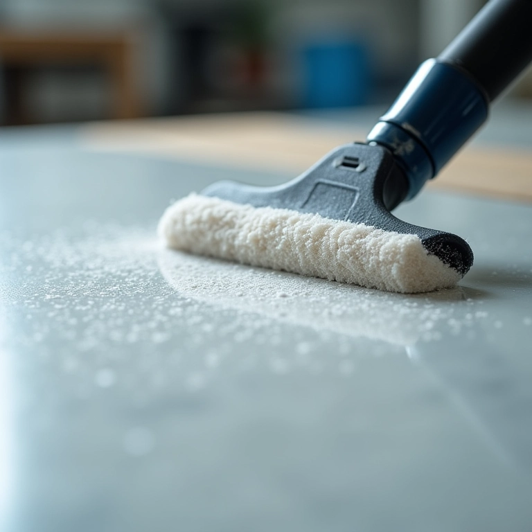 Superfície limpa e preparada para aplicação da resina epóxi.