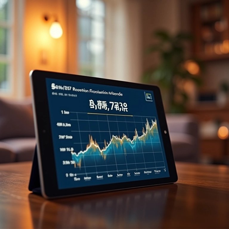 Tablet mostrando estatísticas alarmantes sobre acidentes domésticos.