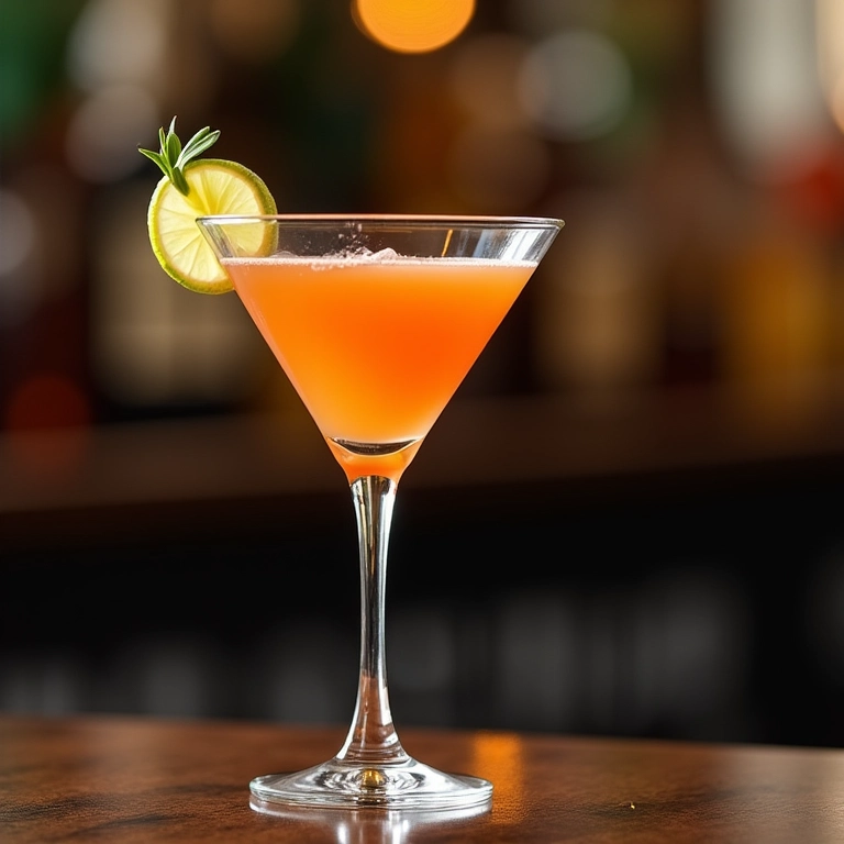 Taça de Martini elegante em um bar com estilo brasileiro.