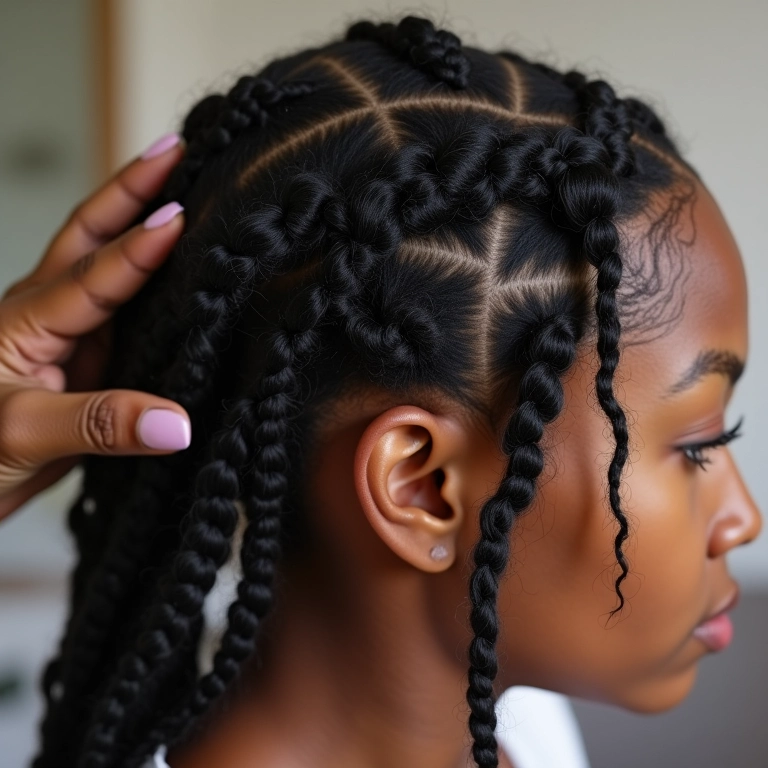 Técnicas de texturização capilar: flexi rods, bantu knots, tranças.
