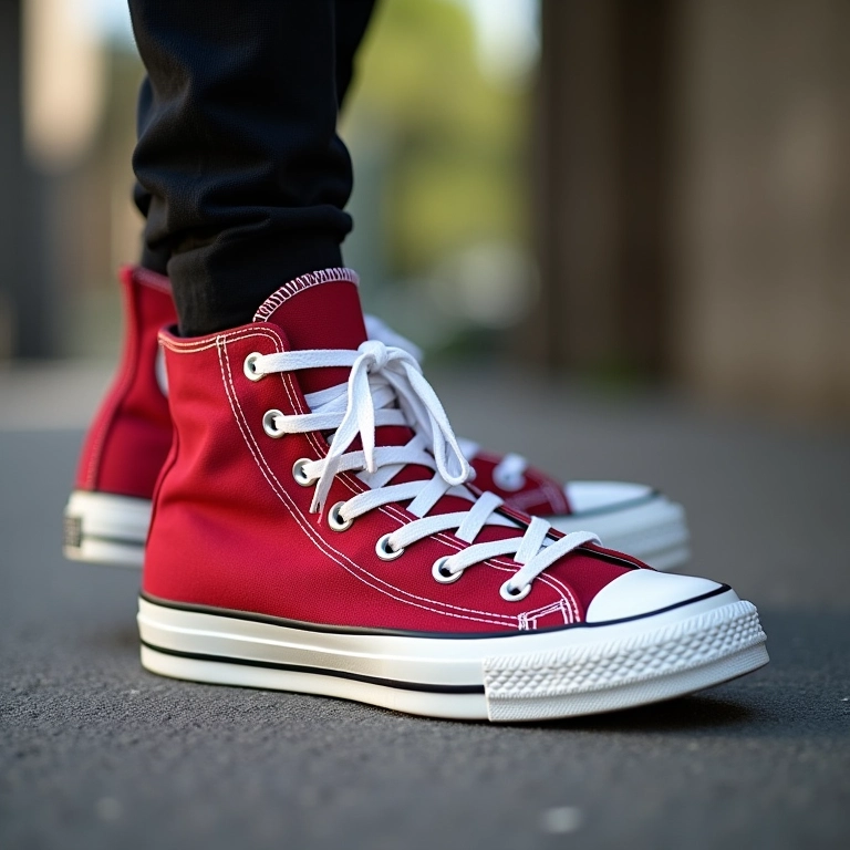 Tênis All Star Converse em diversas cores em um cenário casual.