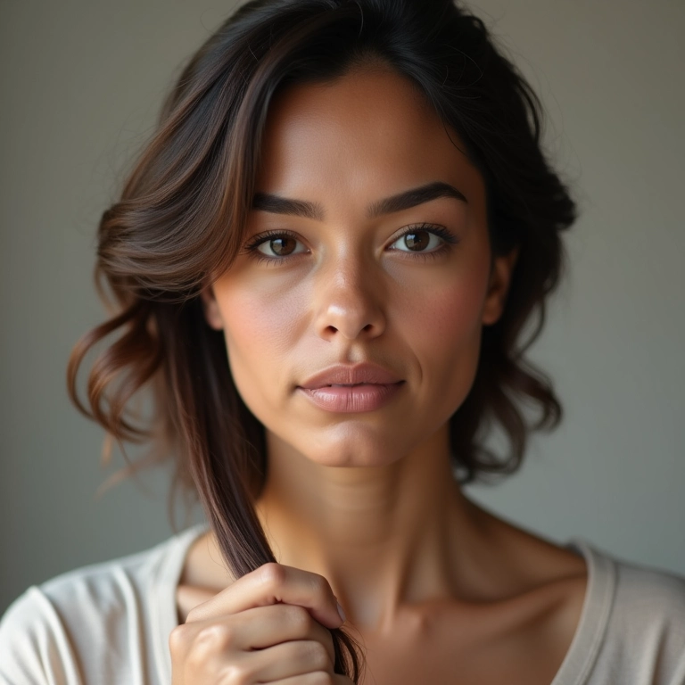 Teste de mecha antes de aplicar tonalizante no cabelo.