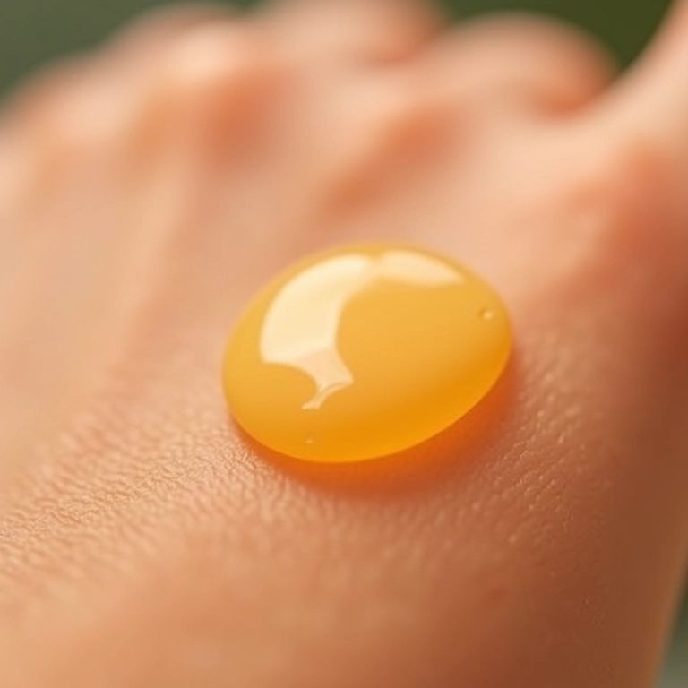 Textura do protetor solar toque seco sendo absorvida pela pele.