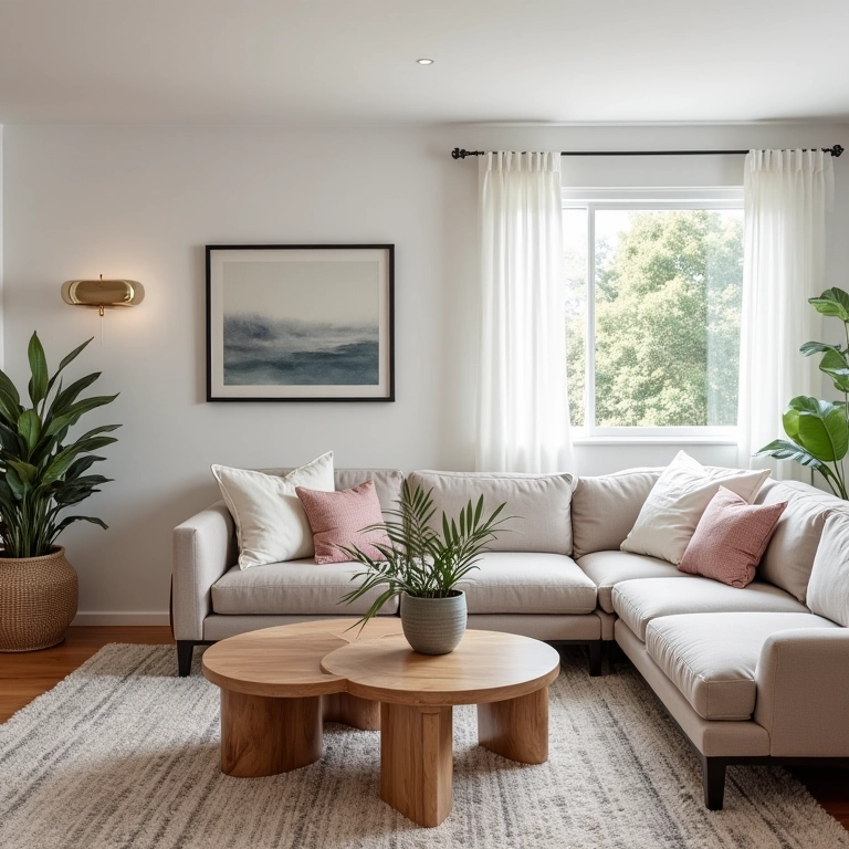 Transformação acessível de uma sala de estar com decoração econômica.