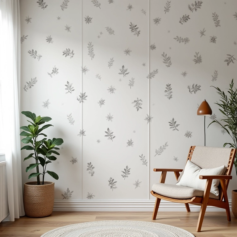 Transformação de apartamento com papel de parede adesivo prático.