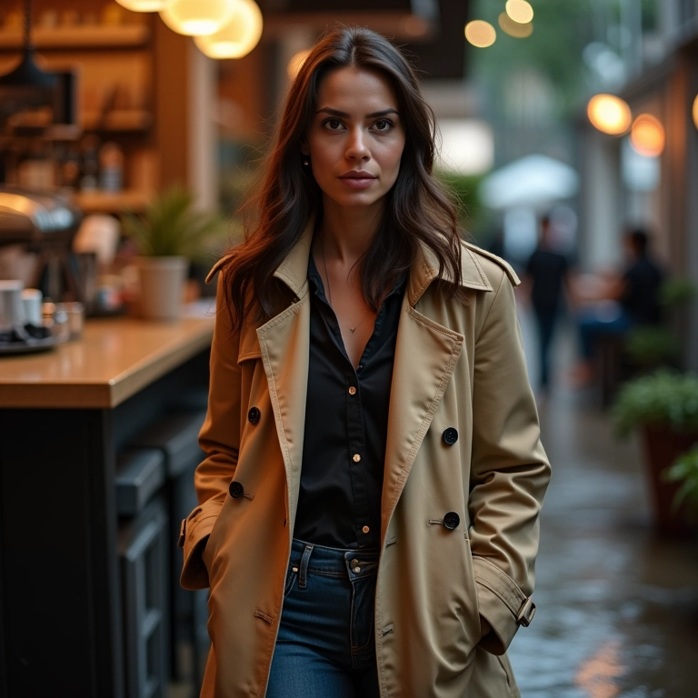 Trench coat: elegância e proteção em dias de chuva no Brasil.