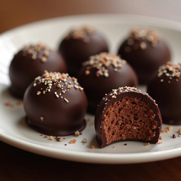 Trufas de chocolate com leite ninho.