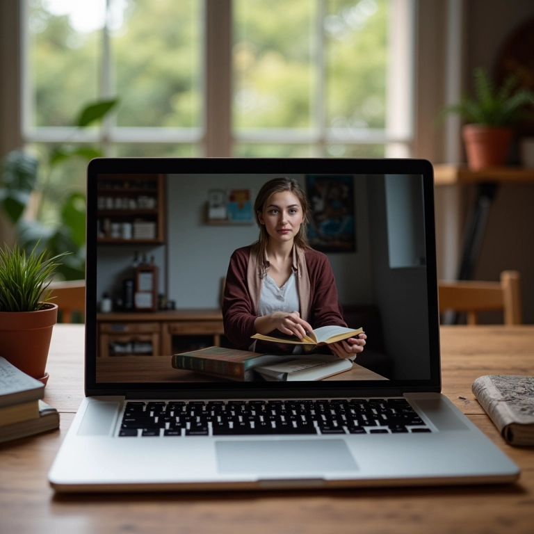 Tutorial de encadernação no YouTube.