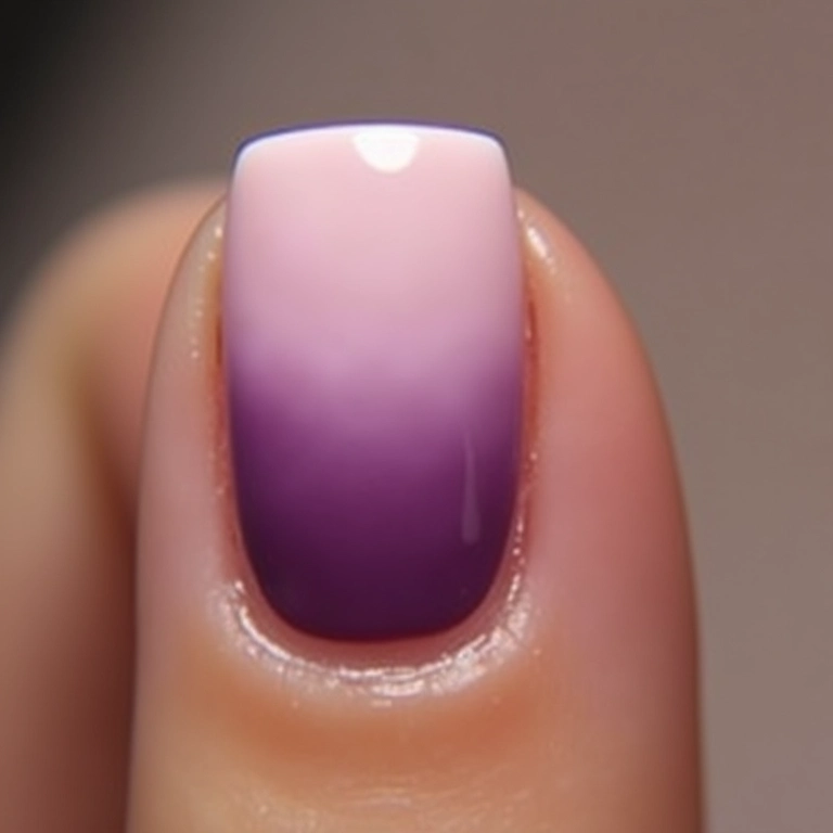Unhas bailarina com efeito ombré.