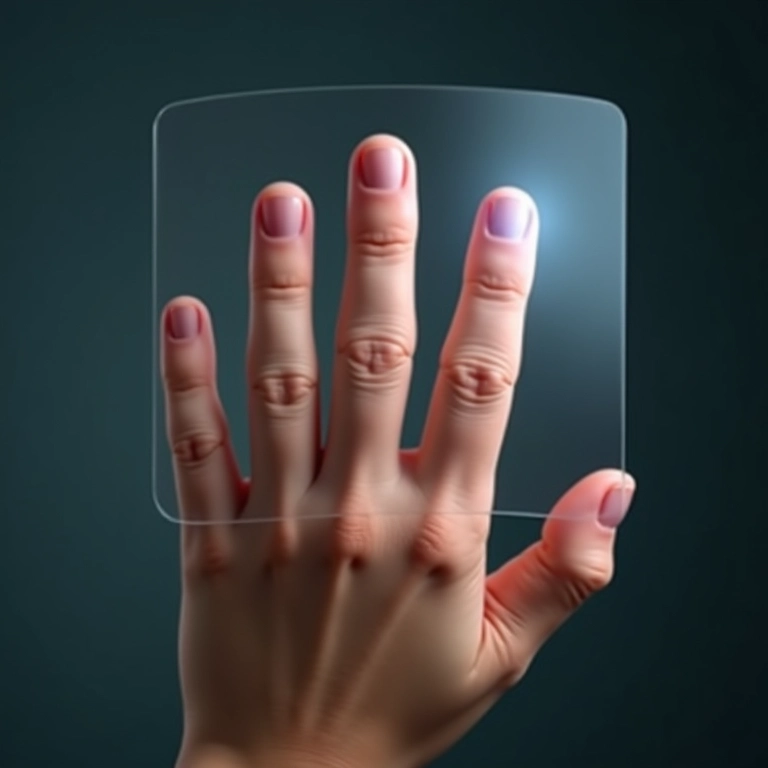 Unhas protegidas por uma barreira invisível.
