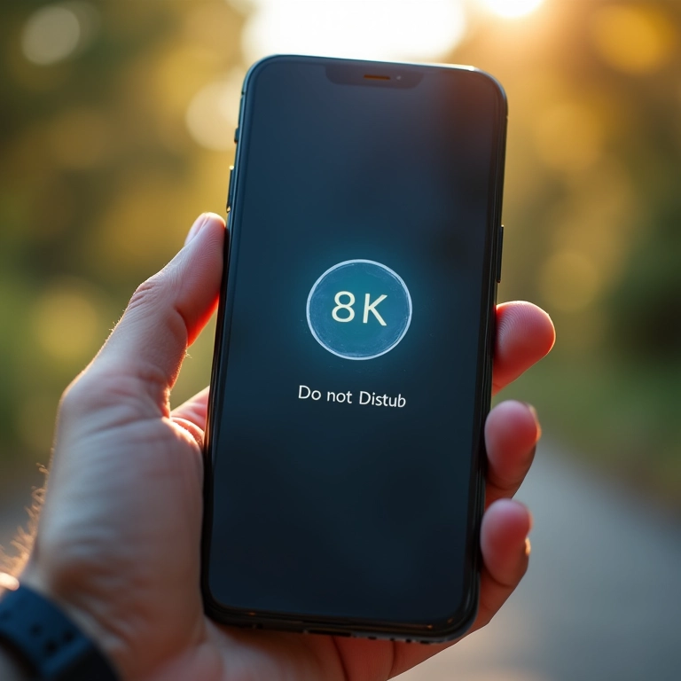 Usando o modo Não Perturbe no celular.