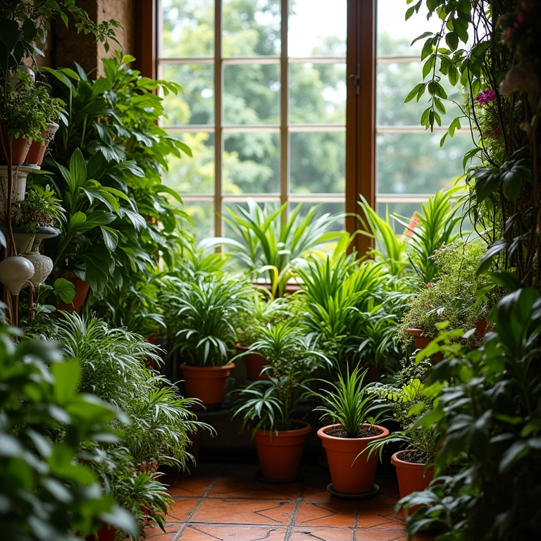 Varanda aconchegante com jardim vertical exuberante em apartamento com estilo brasileiro.