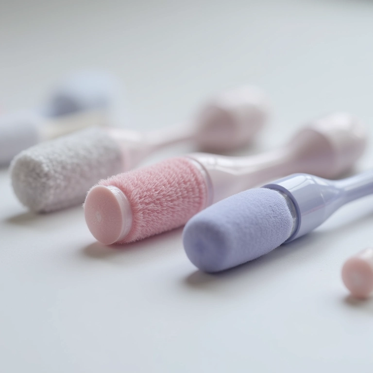 Variedade de dermarollers para microagulhamento facial.