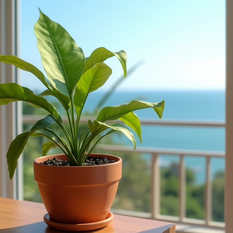 Vaso de terracota ideal para plantar gengibre em casa.