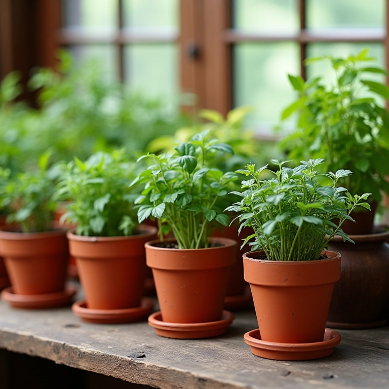 Vasos coloridos e charmosos para cultivar temperos.