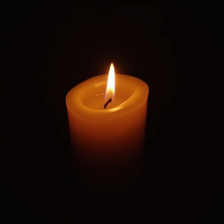 Vela com pavio afundado na cera, ilustrando um erro comum ao fazer velas artesanais.