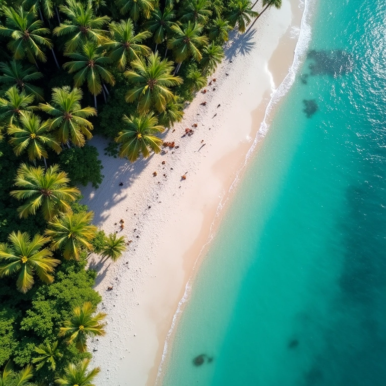 Vista aérea da Praia do Patacho, Alagoas.