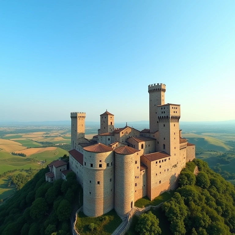 Vista de San Gimignano com suas torres medievais.