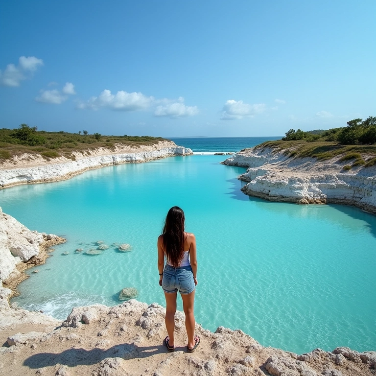 Vista panorâmica das Salinas do Maragogi, Alagoas.