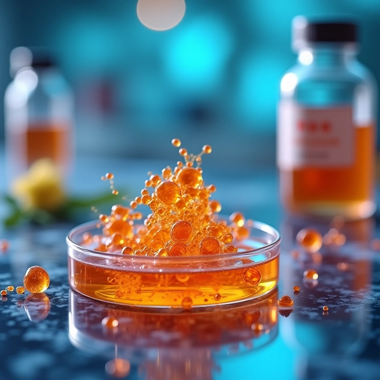 Visualização da ação antioxidante do sérum de Vitamina C.