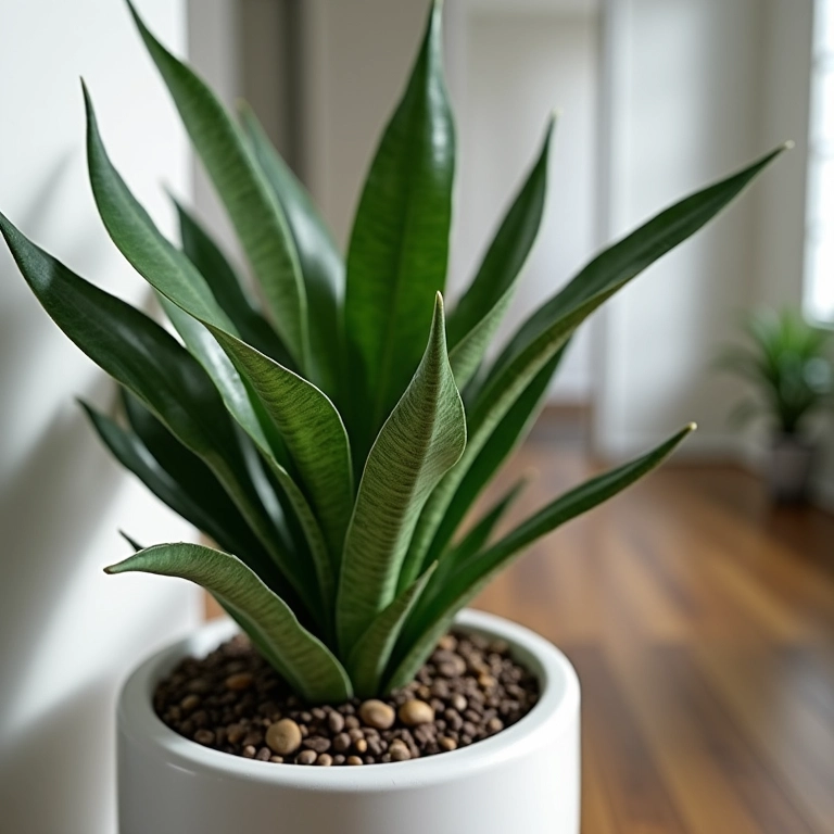 Zamioculcas (planta ZZ) em apartamento moderno.
