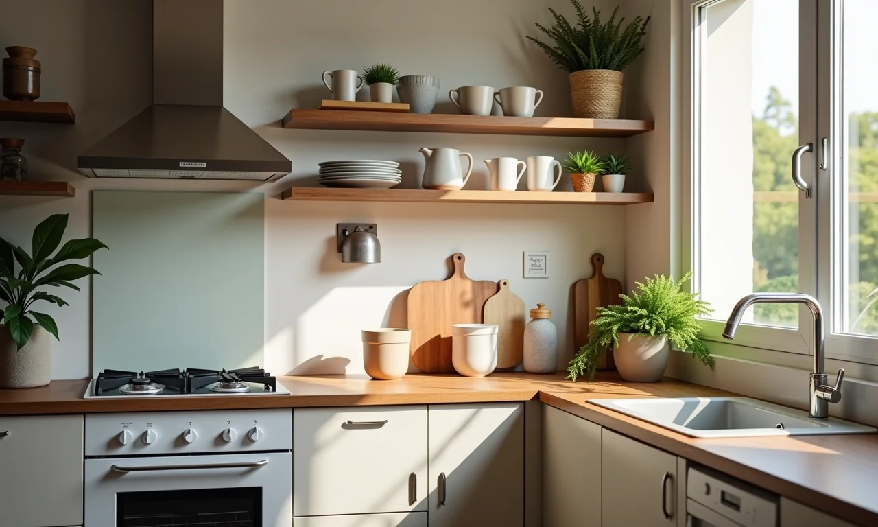 Acessórios cuidadosamente selecionados em cozinha, realçando o design.