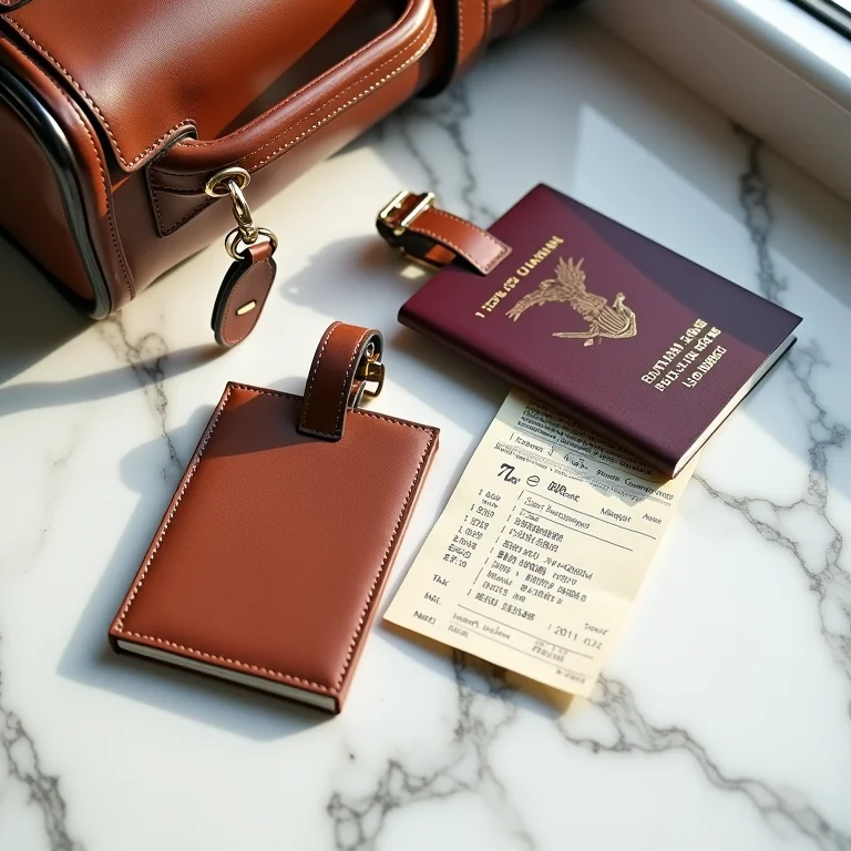 Acessórios de viagem organizados