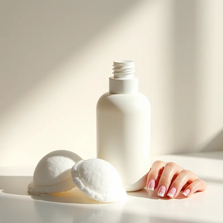 Acetona pura danificando as unhas