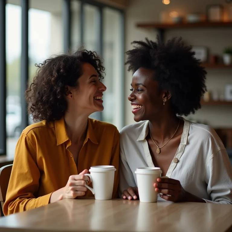 Amigas tomando café juntas
