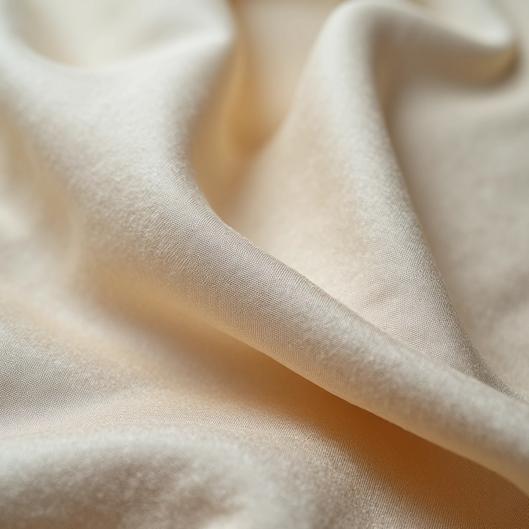 Amostra de tecido com mistura de fibra natural e sintética resistente a amassados.