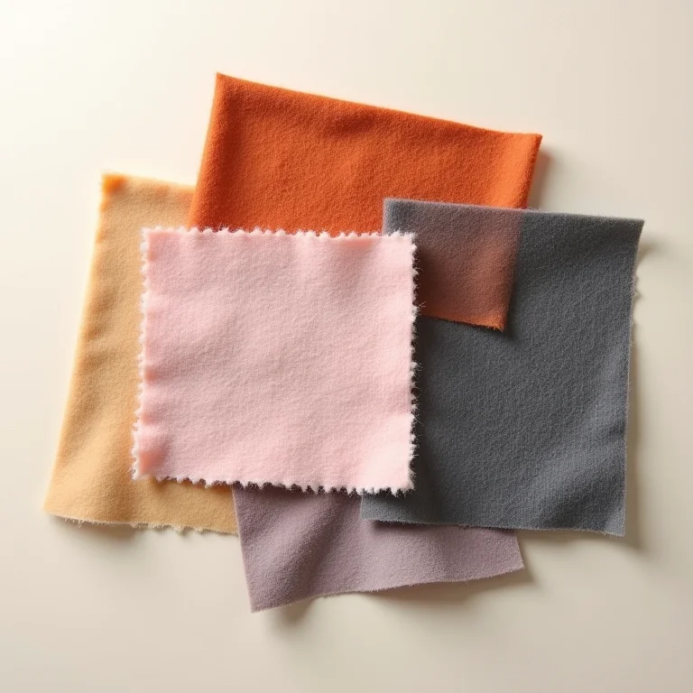 Amostras de diferentes tipos de feltro para chaveiros.