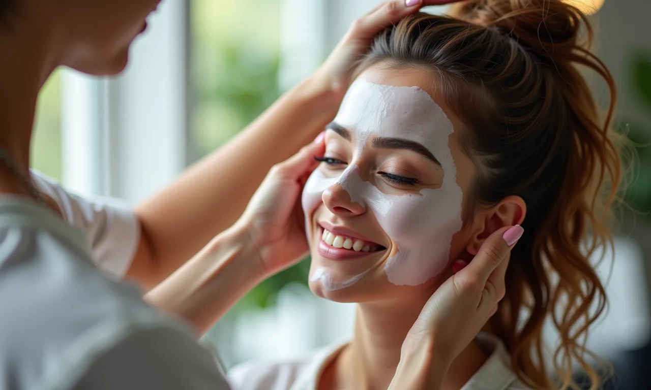 Aplicação da máscara Dream Cream da Lola Cosmetics.