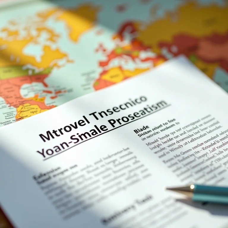 Apólice de seguro viagem com um mapa múndi ao fundo.