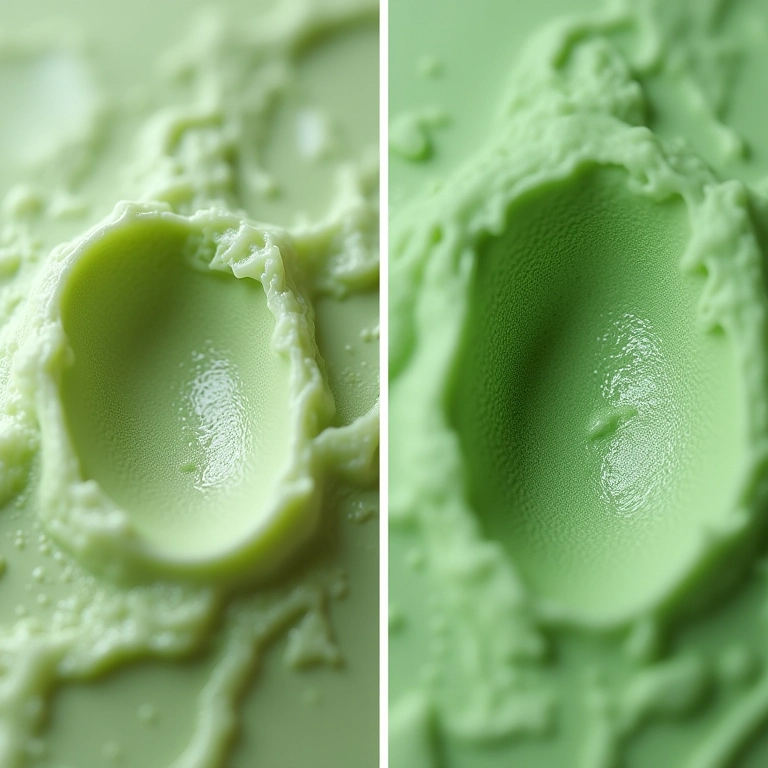 Argila verde desobstruindo os poros