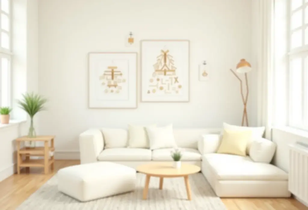 Artesanato criativo com prendedores de roupa em um ambiente moderno e iluminado