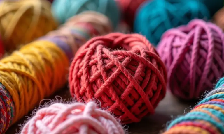 Artesanato vibrante feito com barbante colorido.